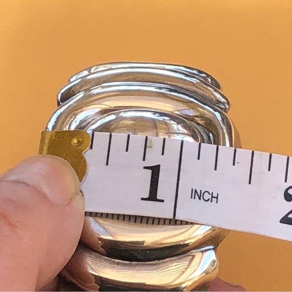 Taxco Mexico 925 Sterling Silver Ribbed Cuff Bracelet Vintage - Picture 7 of 9